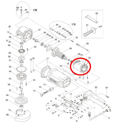 KEYANG Stator (Field Coil) 3014210 for DGS-180C