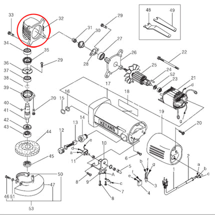 KEYANG Gear Cover 2043376 for DG-100B , MBC03