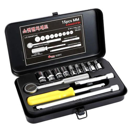SESHIN BUFFALO Socket Wrench Set 1/4*15P mm