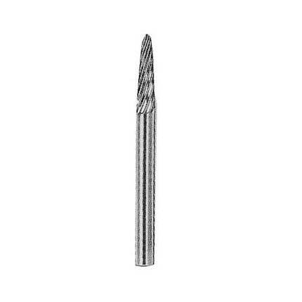 YG-1 Carbide Rotary Burr, Taper, Radius End (SL), 3mm Shank, Double Cut, Ø3×12.7mm
