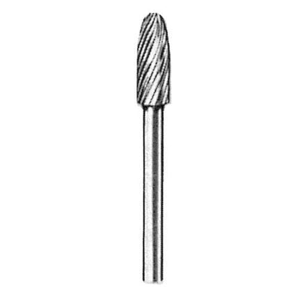 SGS Carbide Rotary Burr, Tree, Radius End (SF), 3mm Shank, Double Cut, Ø5×12.7mm