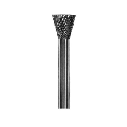 SGS Carbide Rotary Burr, Inverted Cone (SN), 6mm Shank, Double Cut