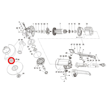 KEYANG Wheel Washer (Steel) 2201436 for DG-180FB, 180FA, DG-150C