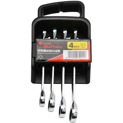 SESHIN BUFFALO Ratchet Combination Wrench Set 4PCS(10,12,13,14)