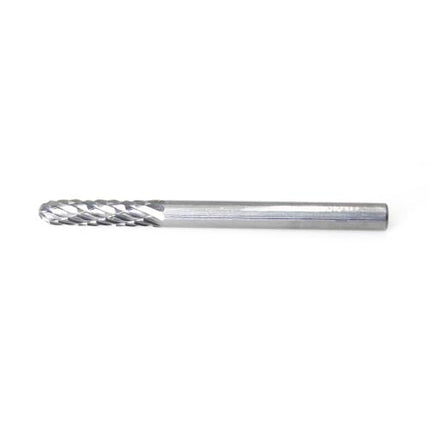 SESHIN BUFFALO Carbide Rotary Burr, Cylindrical, Ball Nose (SC), 3mm Shank, Double Cut, Ø3×14mm, L38mm