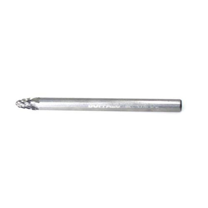 SESHIN BUFFALO Carbide Rotary Burr, Tree, Radius End (SF), 3mm Shank, Double Cut, Ø3×6mm