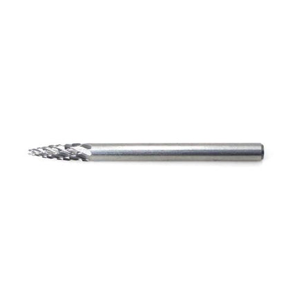 SESHIN BUFFALO Carbide Rotary Burr, Tree, Radius End (SF), 3mm Shank, Double Cut, Ø3×12.7mm