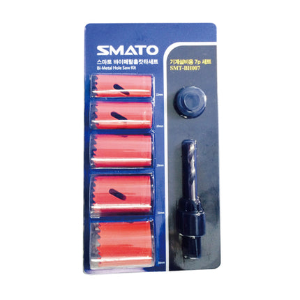 SMATO Bi-Metal Hole Saw Set Mechanical 7p Set