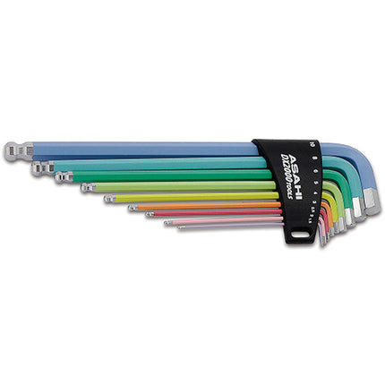 ASAHI Color Ball Hex Key Set Long