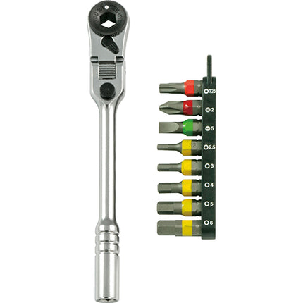 SESHIN BUFFALO Mini Ratchet & Bit Set SB-RBS9F