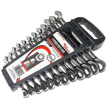 SESHIN BUFFALO Ratchet Combination Wrench Set Taiwan 12PCS(8,9,10,11,12,13,14,15,16,17,18,19)