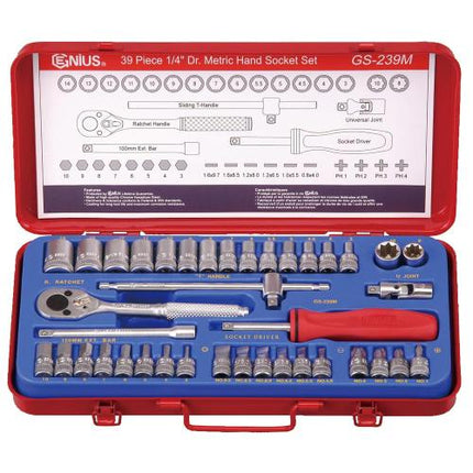 GENIUS TOOLS Hand Socket Set GS-239M
