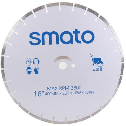 SMATO Dry Diamond Blade for Asphalt & Concrete, Ø410 mm