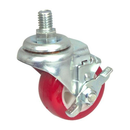 DAESIN Light-Duty Caster Bolt-Hole Swivel with Brake DS1225PVP