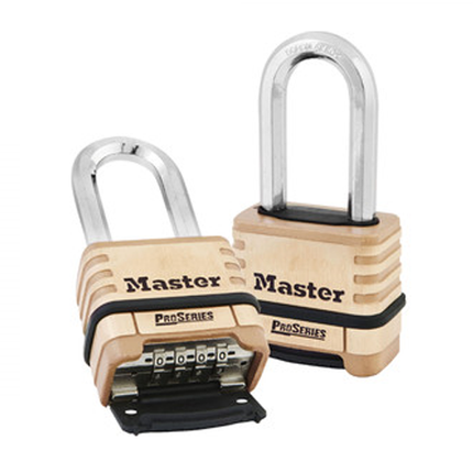 MASTER LOCK Model No. 1175DLH 2-1/4in (57mm) Wide ProSeries® Brass Resettable Combination Padlock with 2-1/16in (53mm) Shackle