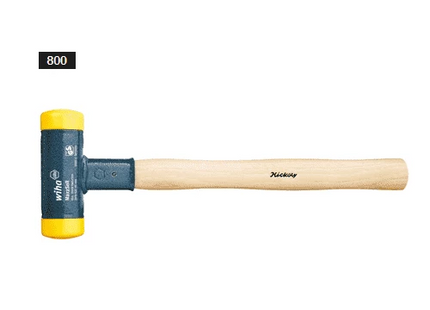 [WIHA] Soft-faced hammer dead-blow, medium hard   with hickory wooden handle, 800