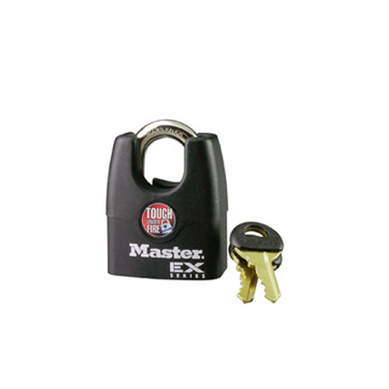 MASTER LOCK Model Model No. 1DEX 1-3/4in (44mm) Wide Laminated Steel Pin Tumbler Padlock with Shrouded Shackle