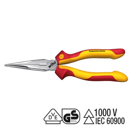 wiha Long Nose Pliers Insulated Z 05 0 06