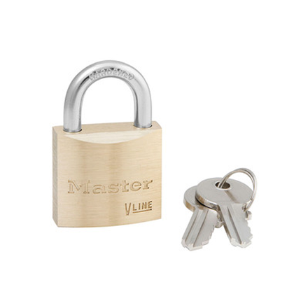 MASTER LOCK Model No. 4130 1-1/8in (29mm) Wide Brass Padlock