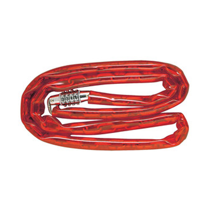 MASTER LOCK Model No. 8147D 4ft (1.2m) Long x 1/8in (3mm) Diameter Welded Steel Chain with Integrated Standard Combination Lock