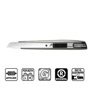 NT CUTTER Breakaway-Blade Utility Knives Metal A "A-300GRP"