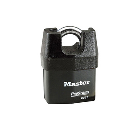 MASTER LOCK Model No. 6325 2-3/8in (60mm) Wide ProSeries® Shrouded Laminated Steel Rekeyable Pin Tumbler Padlock