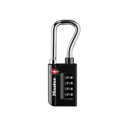 MASTER LOCK Model No. 4696D 1-5/16in (35mm) Wide Set Your Own Resettable Numeric Combination TSA-Accepted Luggage Lock with Extended Reach Shackle