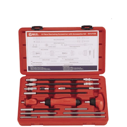GENIUS TOOLS Ratchet Screwdriver Bit Set