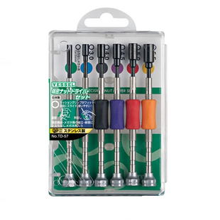 VESSEL Precision Nut driver Set No.TD-57(TD-52 6 pc. set)