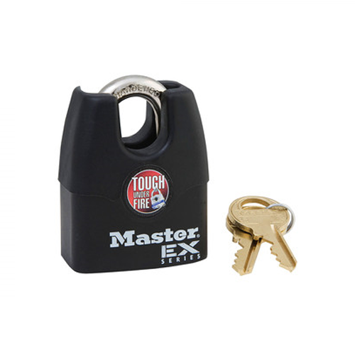 MASTER LOCK Model No. 3DEX  1-9/16in (40mm) Wide Laminated Steel Pin Tumbler Padlock with Shrouded Shackle