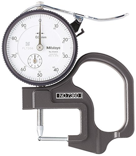 Mitutoyo 7360 Dial Thickness Gage, Tube Thickness Anvil, 0-10mm Range