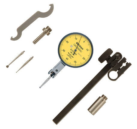 Mitutoyo 513-404T, 0.01mm X 0.8mm Horizontal Test Indicator Set, 0-40-0