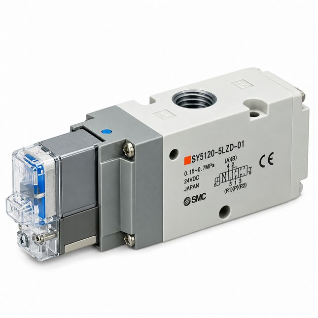 SMC VP742-5YO1-04FA 3-Port Solenoid Valve Rc1/2 — Pilot Poppet, 50 Million Cycles