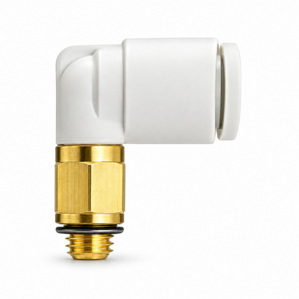 SMC KQ2L04-M3G One-touch Fitting, Male Elbow, Tube Ø4 mm × M3 (Gasket Seal), KQ2 Series