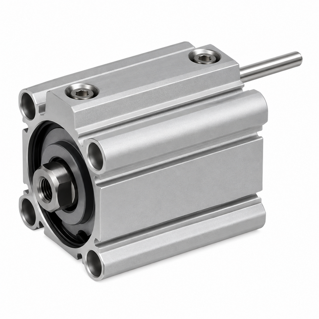 SMC CQ2A25-25D Compact Air Cylinder ø25 Bore 25mm Stroke — Double Acting, Both Ends Tapped