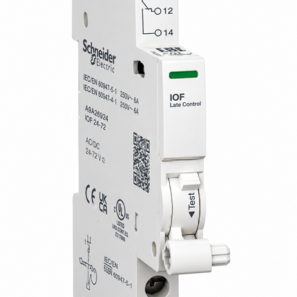 Schneider Electric Acti9 iOF Auxiliary Contact A9A26914, 1 C/O, Low-Level 2–100 mA