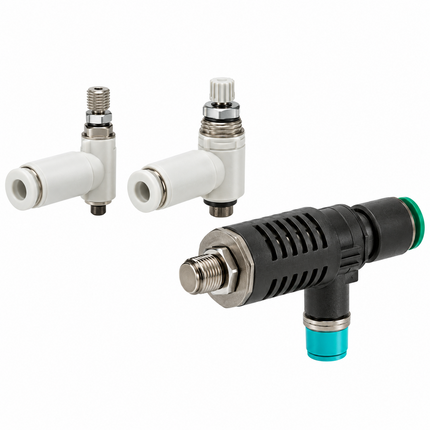 SMC ASV410F-01-08S Quick Exhaust Controller R1/8 × ø8 — Exhaust Valve with Metering