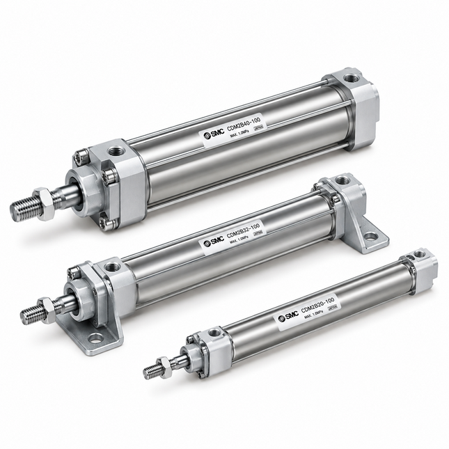 SMC CD85N20-250C-B ISO 6432 Air Cylinder ø20 Bore 250mm Stroke — Air Cushion, Magnet