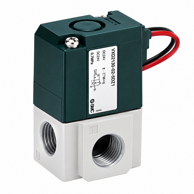 SMC VT307-5DZ1-01F-F-Q 3-Port Solenoid Valve Rc1/8 — Direct Operated Poppet, 1.8W, Ozone Resistant