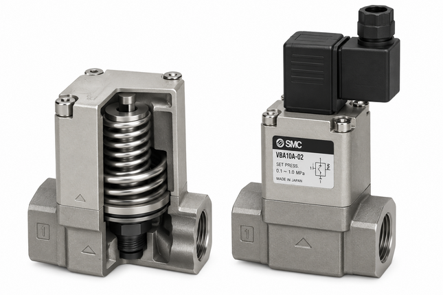 SMC VNB511A-32F-5DL Process Valve 1-1/4" — 2-Port, External Pilot Solenoid, Multi-Fluid
