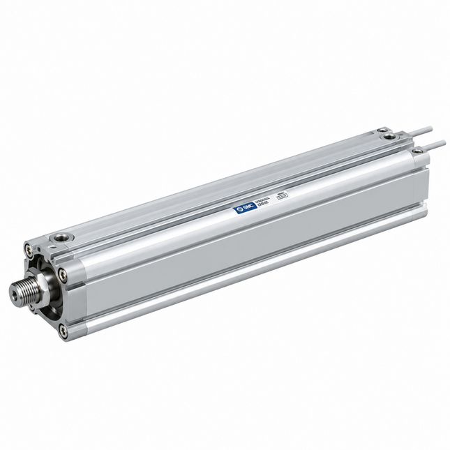 SMC CQ2A32-150DCMZ Compact Air Cylinder Long Stroke ø32 Bore 150mm — Rubber Bumper, Male Rod Thread