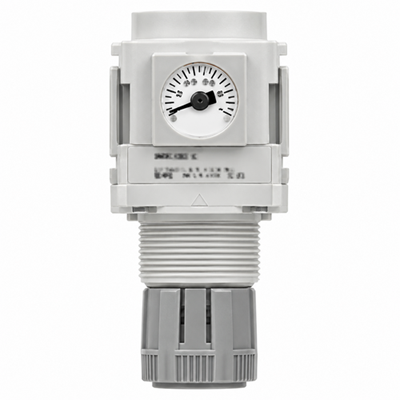 SMC AR20K-F02BE-D Modular Regulator 1/4" with Reverse Flow — Embedded Gauge, Current D Series