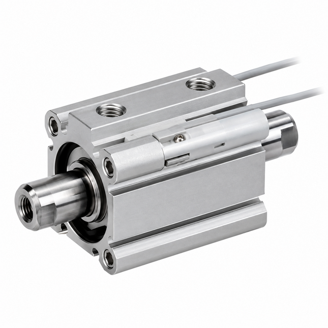 SMC CQ2WA20-20D Compact Air Cylinder Double Rod ø20 Bore 20mm Stroke — Both Ends Tapped