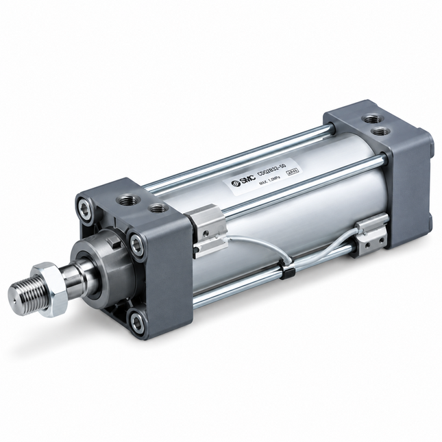 SMC MBKB32-450Z Non-Rotating Air Cylinder ø32 Bore 450mm Stroke — Double Acting, Basic Mount