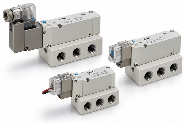 SMC VQZ3151-5YZ1-X113 5-Port Solenoid Valve VQZ3000 — Plug Lead, Base Mounted, Special Spec