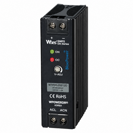 WOONYOUNG WYSP-10S05D DIN Rail Power Supply, 10W, 5VDC 2A