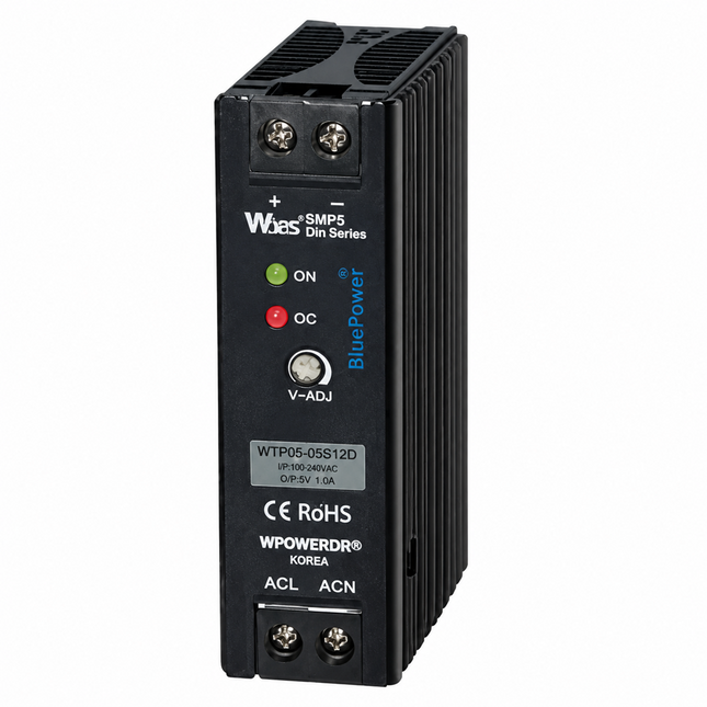 WOONYOUNG WYSP-10S05D DIN Rail Power Supply, 10W, 5VDC 2A