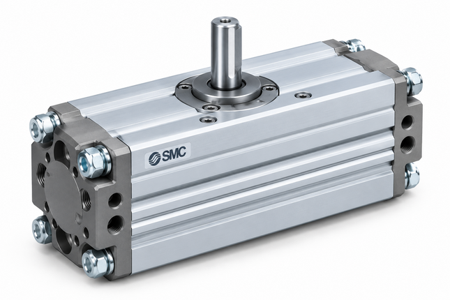 SMC CRA1FS100-190CZ Rotary Actuator Rack & Pinion Size 100 190° — Flange Mount, Cushioned