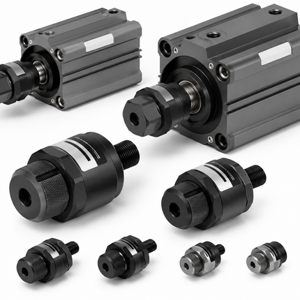 SMC JB25-6-100 Floating Joint M6 x 100mm for ø25 Compact Cylinder — Misalignment Absorber