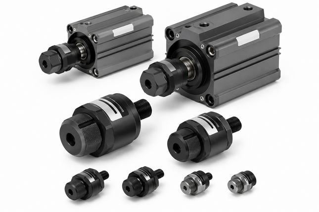 SMC JB25-6-100 Floating Joint M6 x 100mm for ø25 Compact Cylinder — Misalignment Absorber